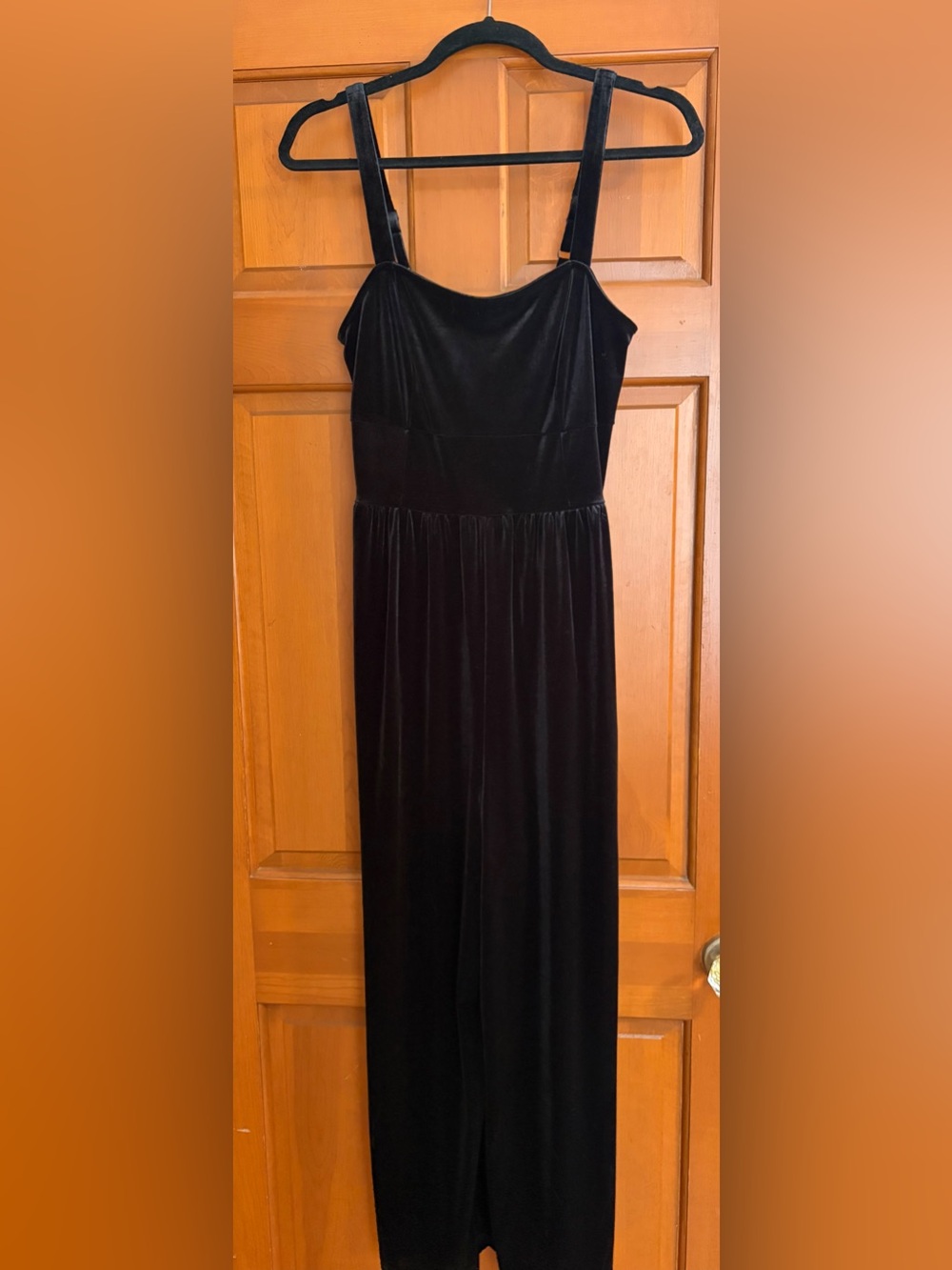 Old Navy Black Velvet Maxi Dress